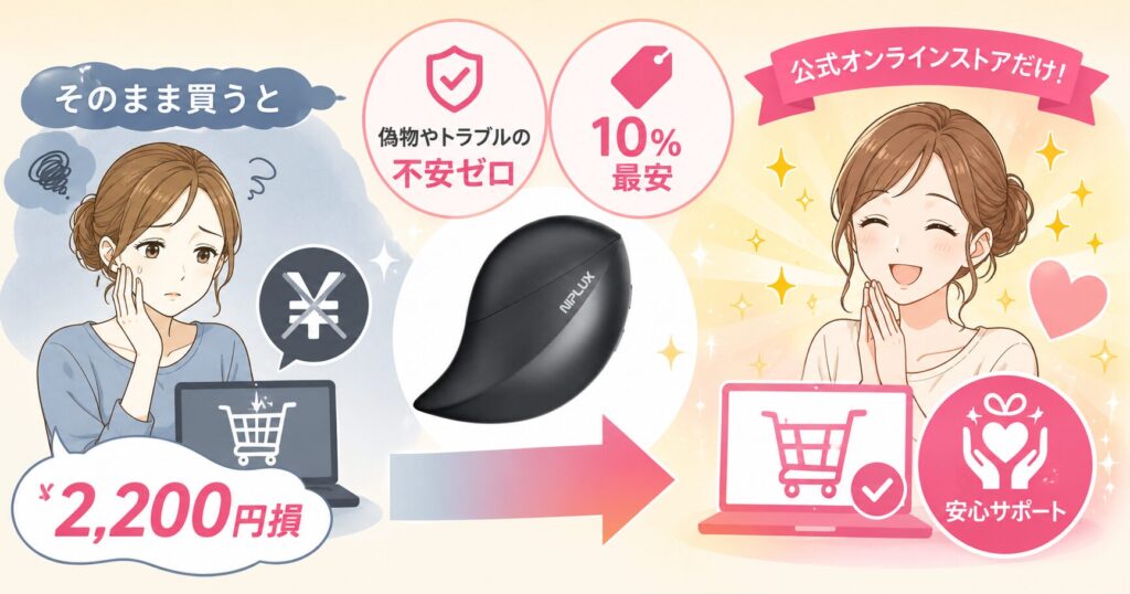 NIPLUX（ニップラックス）公式ショップで買うとどうなるか