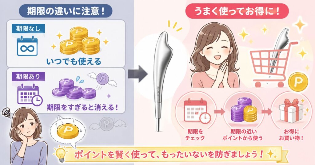 通常ポイントと期間限定ポイントの違い
