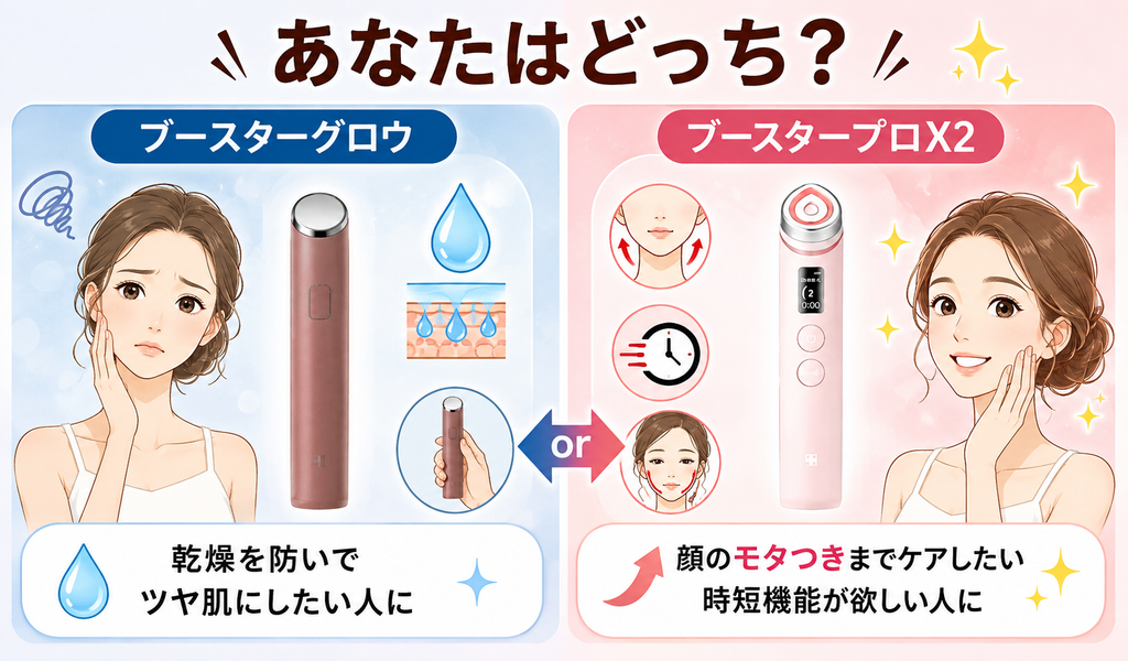 ブースターグロウとプロX2の比較
