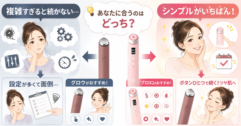 シンプルに続けやすいグロウ