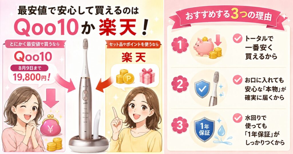 ミーズリフトブラシ最安値でおすすめの理由