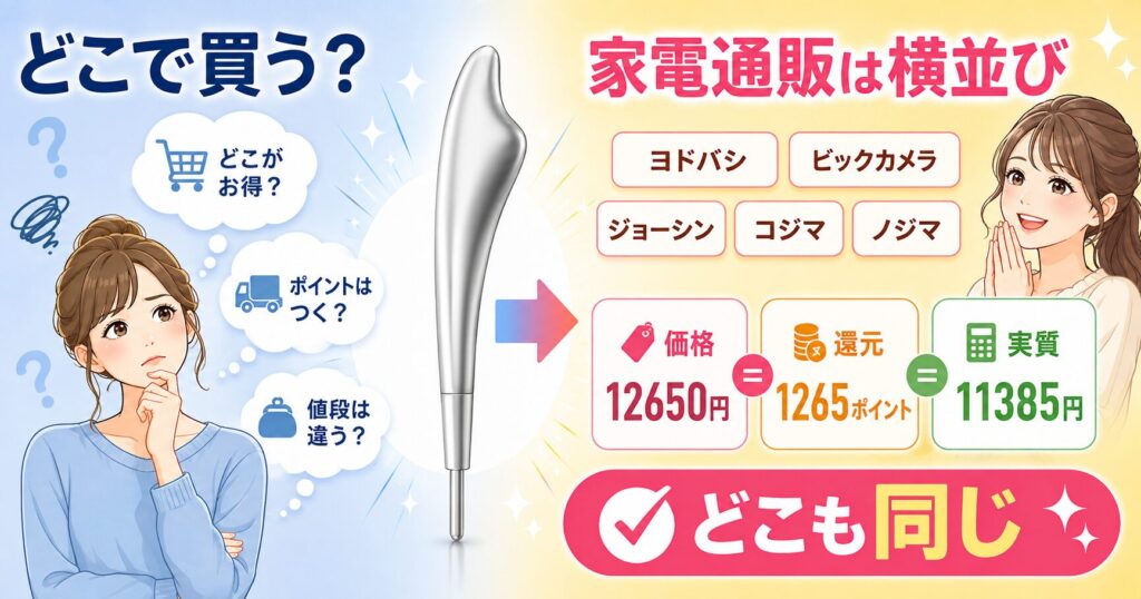 家電オンラインストアの実質価格