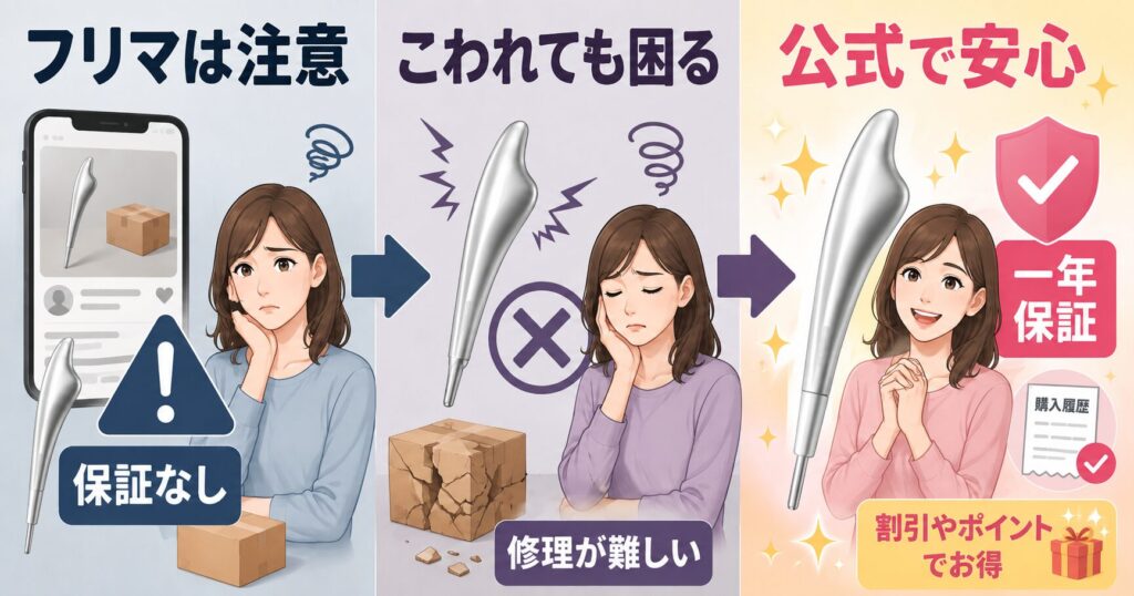 フリマはメーカー１年保証がない