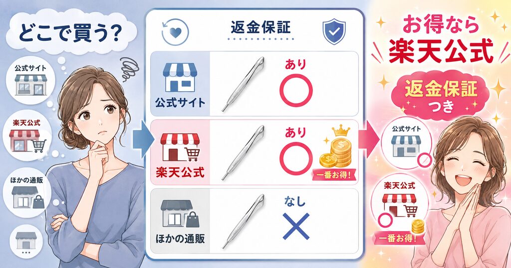 楽天公式ショップと返金保証の比較