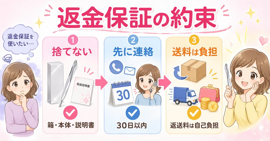 返金保証を使うときの約束