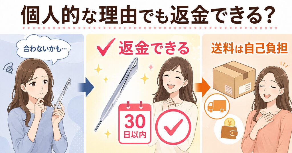 個人的な理由でも返金できる保証