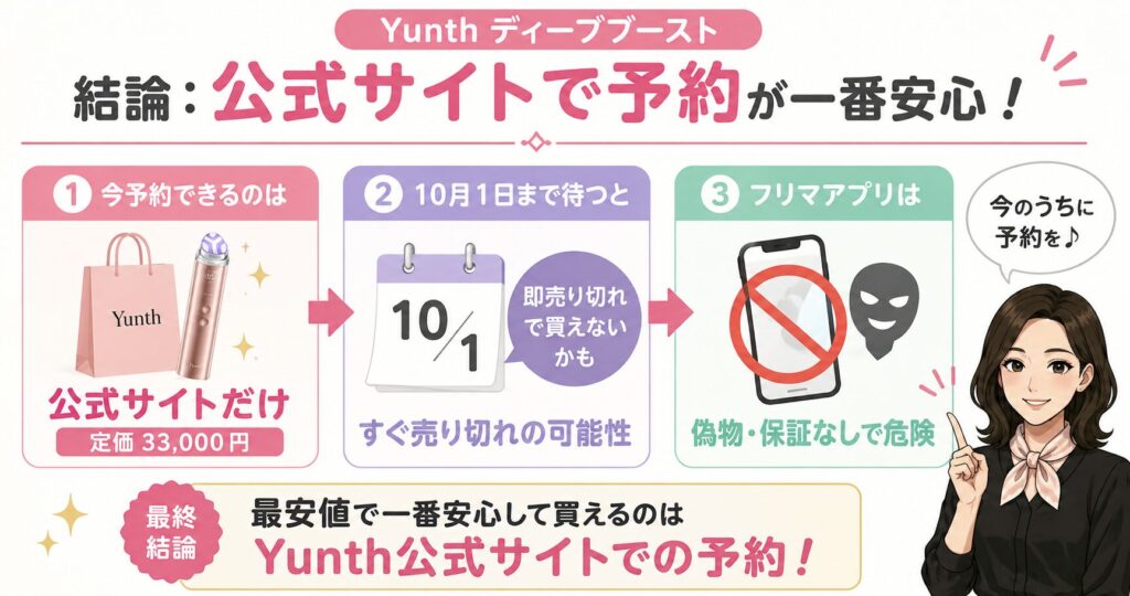 ディープブーストは公式サイト予約が安心