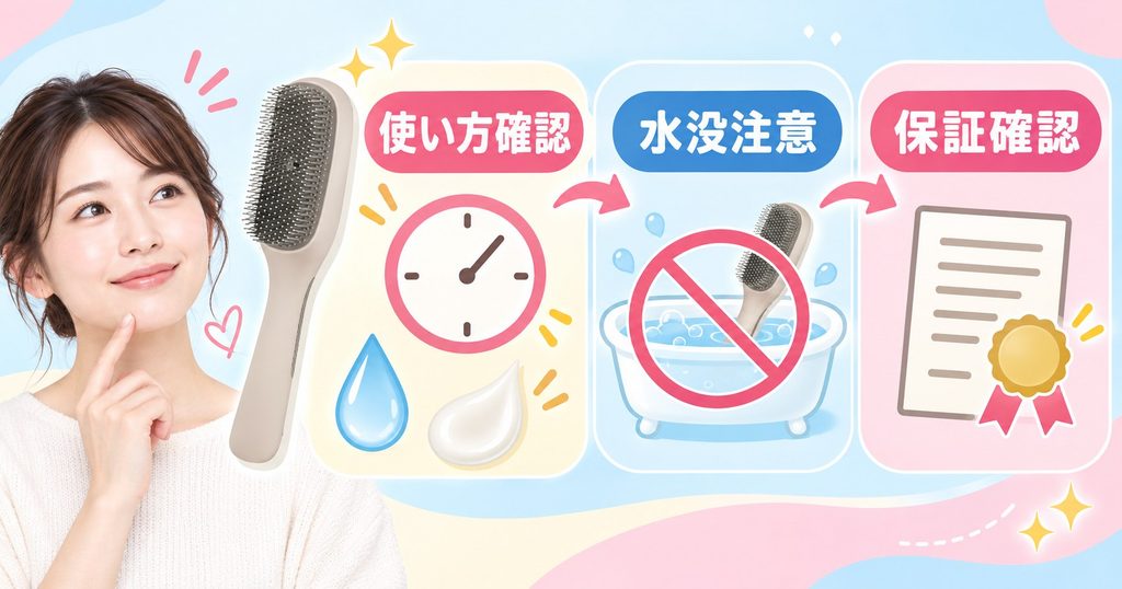 ラサーナ電気ブラシの使い方と保証の確認ポイント