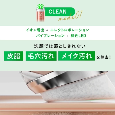 CLEANモードの緑色LED
