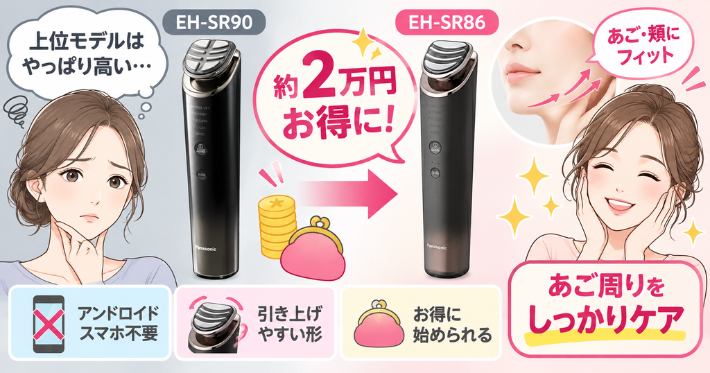 EH-SR86のメリット｜約2万円安くフェイスラインをケア