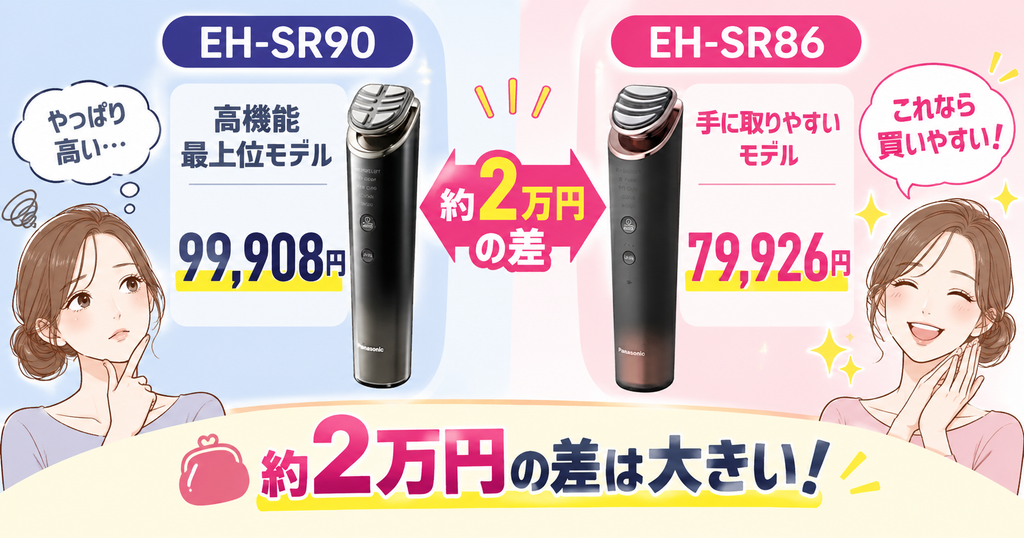 EH-SR90とEH-SR86の価格差19,982円を比較