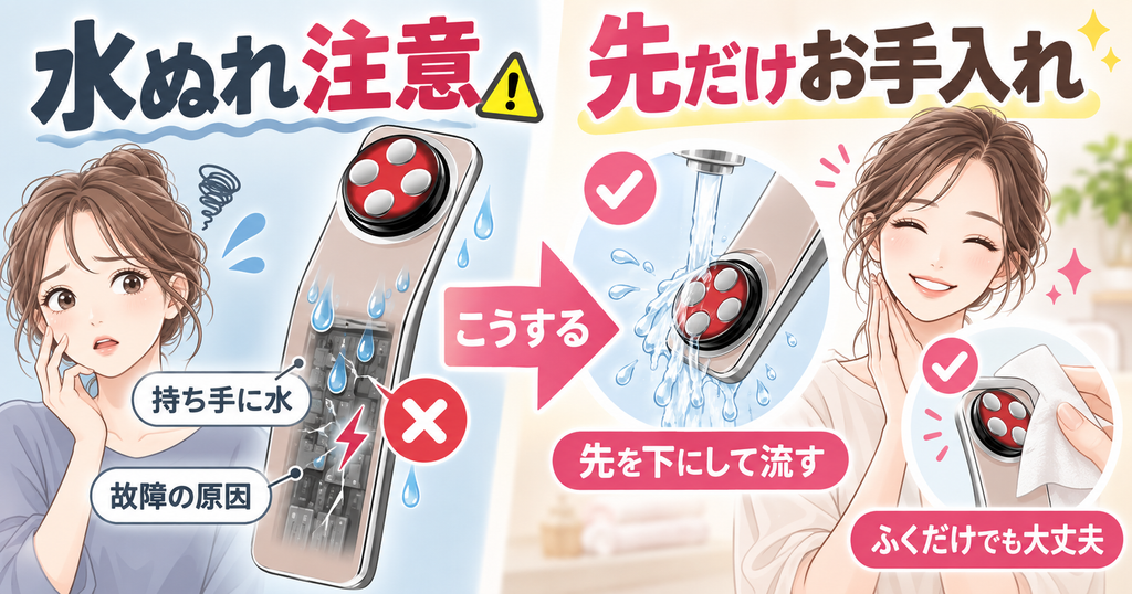 エレキリフトのデメリット｜持ち手は水濡れ不可