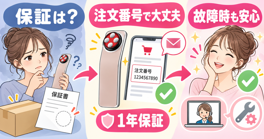 エレキリフトの1年保証は楽天の注文番号で受けられる