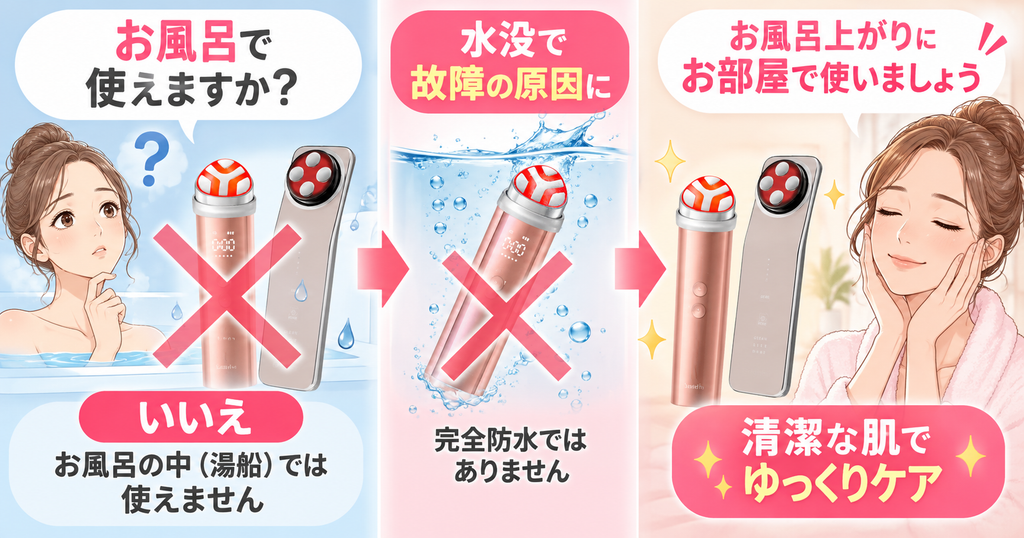 お風呂では使えない注意点