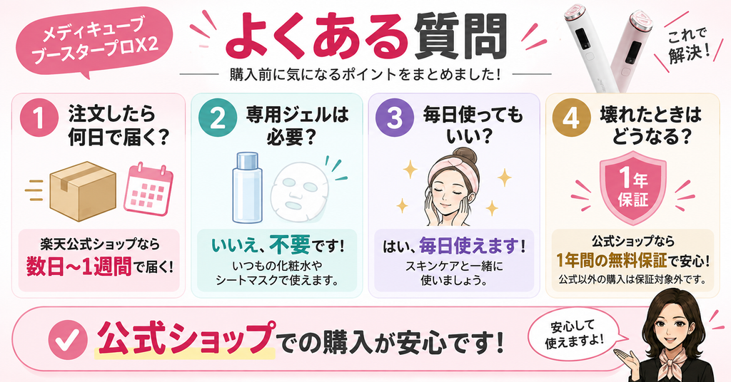 ブースタープロX2のよくある質問