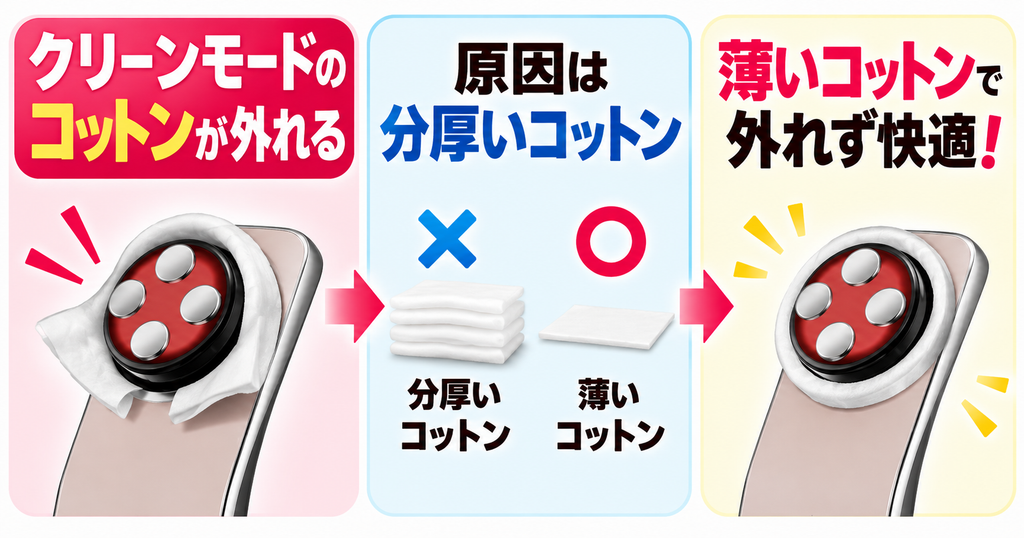 エレキリフトのコットン外れ対策｜厚手から薄手へ変更