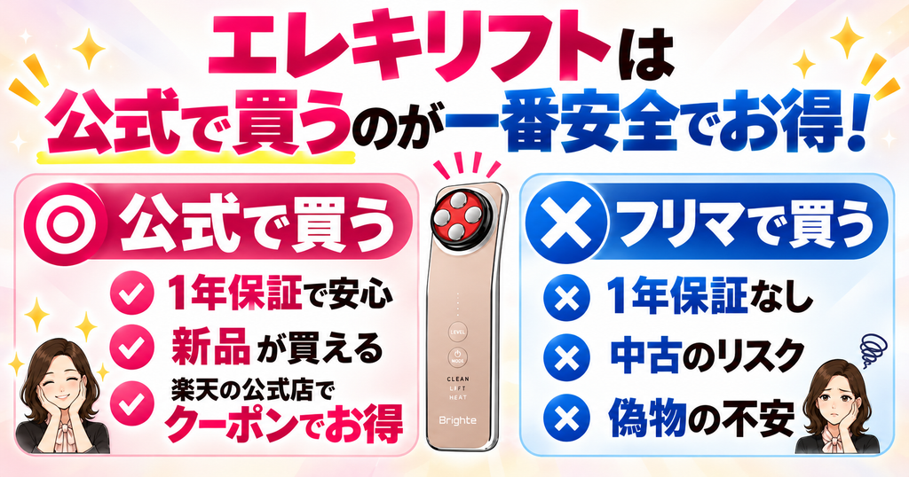 エレキリフトの買い方｜公式店とフリマの保証・品質比較