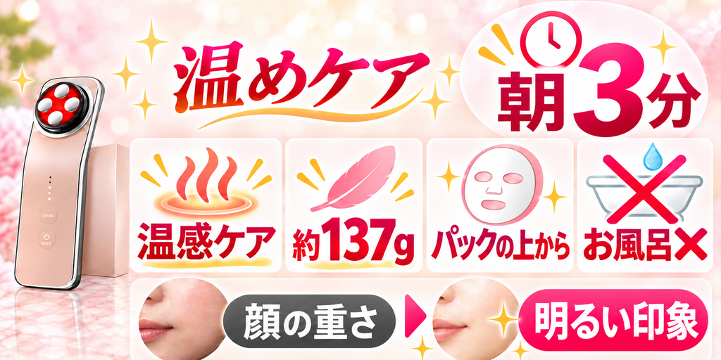 Brighteエレキリフトのメリット｜朝3分で温感ケア
